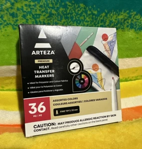 Marcadores de tela de transferencia de calor 36 colores resistente a la decoloración tinta de transferencia de calor suave - Imagen 1 de 6