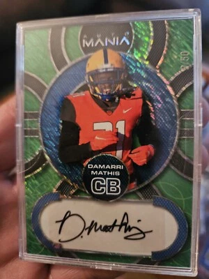 2022 Wild Card Auto Mania Damarri Mathis SP autograph  2/50 - Image 1 of 4