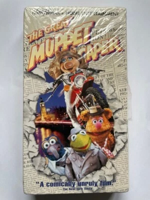 VINTAGE Jim Henson Movie - The Great Muppet Caper - VHS Tape RARE 90s Film New - Image 1 of 4
