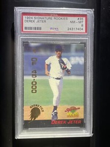 1994 Signature Rookies Derek Jeter First Round Pick Promo Yankees Card #35 PSA 8