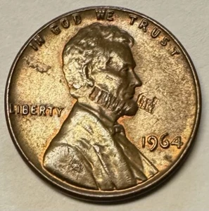 Nice & Odd 1964 Lincoln Cent Mint Error Free US Shipping SR - Picture 1 of 7