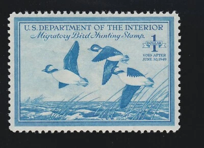 US RW15 $1 Duck Hunting Mint XF OG NH SCV $60  - Image 1 of 2