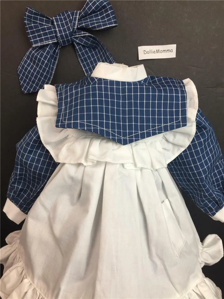 American Girl Samantha Play Outfit~Dress~Pinafore~Hair Ribbon~Pleasant Company - Image 1 of 4