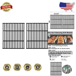 Matte Porcelain Coated Cast Iron Grill Grates, Fits Broil King Signet Models - Picture 1 of 10