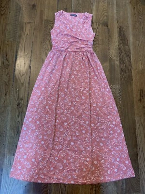 Vestido longo LANDS END PINK estampa floral algodão elastano - sem mangas - XSTall - Novo com etiquetas - Imagem 1 de 3