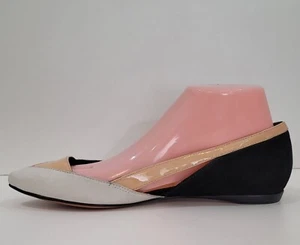 Zapatos Schutz Nuevos sin Caja Gamuza Cuero Negro Blanco Beige EU-40 US-9B - Imagen 1 de 8