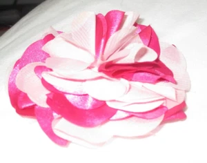 Tulle Satin Pink Flower Petals Hair Clip Girls Gymboree ? Janie & Jack ? - Picture 1 of 3