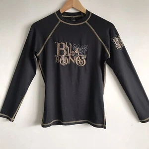 Billabong Rash Guard Girl Swim Surf Shirt Top Black Long Sleeve Size L - Picture 1 of 9