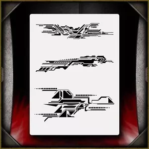 Plantilla de plantilla de aerógrafo Tech Shapes 1 Airsick - Imagen 1 de 1