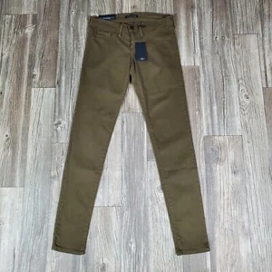 Flying Monkey Bohme Laden Womens Army Green Skinny Denim Jeans L7384LD size 27  - Picture 1 of 12