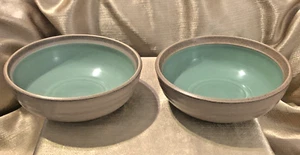 Noritake Madera Sea Foam Cereal Bowls - MINT COND - 2pc Stoneware 6 1/2" 8477 - Picture 1 of 7