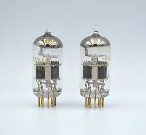 NUEVO 2 piezas E88CC Tesla Gold Pins Emparejado Par Tubo NOS 6DJ8 CV5358 ECC88 6922 - Imagen 1 de 4