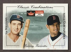 2001 Fleer Platinum Classic Combinations #6CC Ted Williams / Garciaparra /250 - Picture 1 of 2
