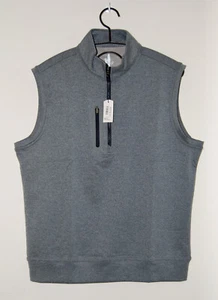 NWT Johnnie-O Men's Heather Gray Denny 1/2 Zip Pullover Golf Vest sz M - Picture 1 of 11