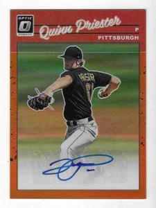 Quinn Priester 2023 DONRUSS OPTIC MLB AUTOGRAPH CARD Brewers AUTO Orange SP /25 - Picture 1 of 2
