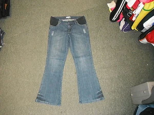 Mama's & Papa's Maternity Jeans Size 6s Leg 29" Faded Dark Blue Ladies Jeans - Picture 1 of 4