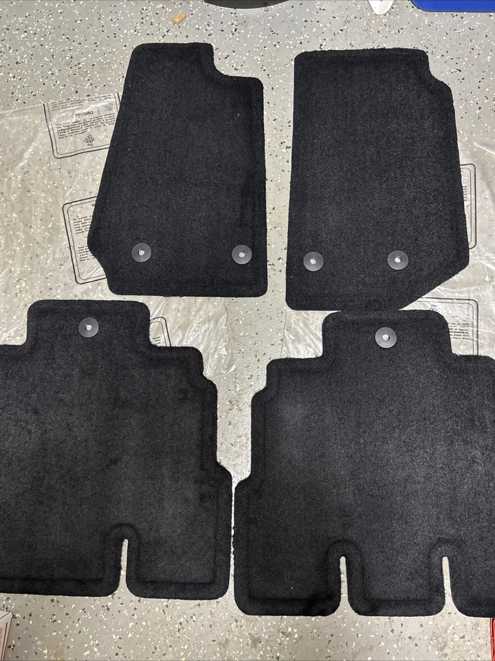 Black Front and Rear Carpet Floor Mat Set For 2014-18 Jeep Wrangler 1SK96TRM - Image 1 of 4