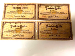 C1942 Tootsie Rolls Certificate  4 Coupons    Hoboken New Jersey - Picture 1 of 4