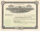 Cuyuna Northern Railway - Stock Certificate - Northern Pacific Rr Archives
