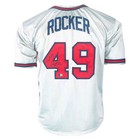 John Rocker Signed F*** NY Inscription Atlanta Grey Baseball Jersey (Beckett)