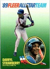 1989 Fleer All Star Team Baseball Card #10 Darryl Strawberry 