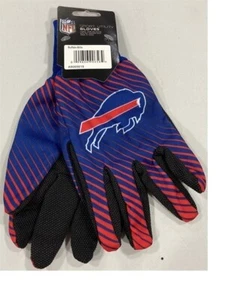 BUFFALO BILLS STRIPED LOGO GLOVES - Picture 1 of 1