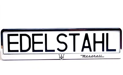 1 soporte de matrícula Maserati soporte de matrícula marco de matrícula ACERO INOXIDABLE - Imagen 1 de 4