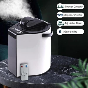 Portable Sauna Steamer Machine Sauna Heater 3.5L Stainless Steel Steam Generator - Picture 1 of 20