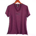 Tapout T-Shirt Purple Camo V-Neck Perforated Active Train Women's L