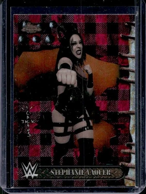 2025 Topps Chrome WWE Cactus Jack Stephanie Vaquer Red and Black Refractor #79 - Image 1 of 2