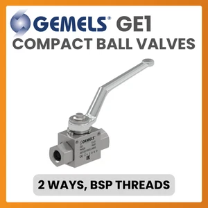 Gemels,GE1,Hydraulische Kugelventil 2 Wege (Kompakt),1/4 ",3/8 ",1/2 " Bsp , - Bild 1 von 2