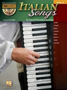 Italian Songs Accordion Play-Along Vol 5 Sheet Music 8 Standards Book CD - Picture 1 of 1