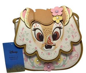 Disney Bambi Crossbody Bag LIttle Girls Gift Flowers Deer Danielle Nicole NWT - Picture 1 of 7