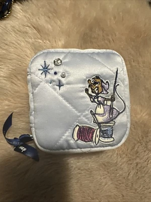 Mini estuche de joyería satinado Vera Bradley Disney Cenicienta Morning Glory - USADO Foto 1 de 3