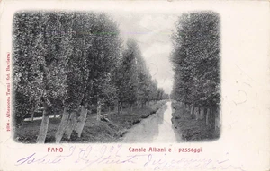 30-16) CARTOLINA FANO CANALE ALBANI PASSEGGI VIAGGIATA PESARO - Picture 1 of 2