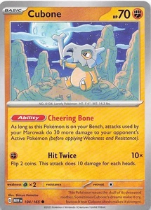 Cubone Common Normal SV: Scarlet & Violet 151 104/165 NM - Bild 1 von 2