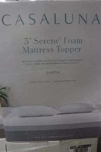 Casaluna 3" Serene Foam Mattress Topper Queen New - Picture 1 of 5