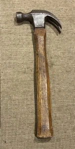 Vintage Forged 14" Wooden Handle Claw Hammer Weighs 1 pound 8 ounces - Picture 1 of 2