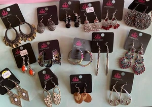 Lot of 15 Paparazzi Earrings - All New with Tags- Hoops, Dangles, Blingy, Boho - Picture 1 of 6