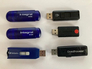 Job Lot 2GB x 6 Kingston Verbatim Integral USB 2.0 Flash Drive Memory Sticks - Afbeelding 1 van 1