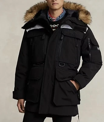 Abrigo Parka RLX Ralph Lauren Arctic Tech Tafetán Expedición Hombres Negro Talla M $1298 Foto 1 de 4