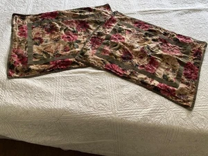 VINTAGE * CHAPS (RALPH LAUREN) ROSEMONT PIED DE POULE (COPPIA) FEDERE CUSCINO STANDARD #231 - Foto 1 di 7
