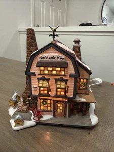 Department 56 New England Village Platt's Candle and Wax Shop with Box Pls Read - Picture 1 of 24