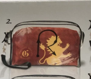 Loot Wizarding World Hogwarts Gryffindor Transparent Travel Bag w/House Pouch - Picture 1 of 3