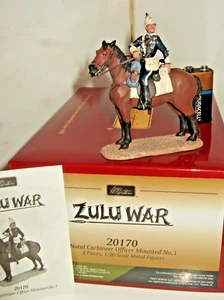 Britains 20170 Zulu War Mounted Officer Natal Carbineer No1, in 1:30 Scale - Picture 1 of 7