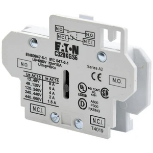 C320KGS6 Cutler Hammer NEMA 00-2 IEC A-K 1-NO/1-NCI Side Auxiliary -SA - Picture 1 of 2