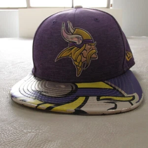 Minnesota Vikings Draft 9Fifty New Era Snapback Hat Flat Bill Purple As Is - Picture 1 of 15