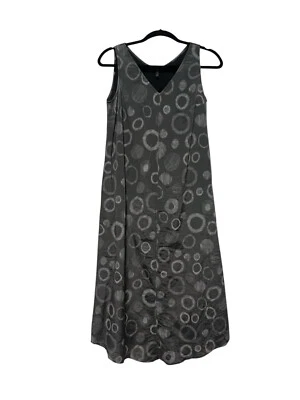 OSKA Grey Cotton Blend V-Neck Dress (Size 1) - Image 1 of 4