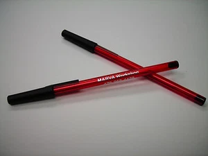 Individuell personalisierte rote durchscheinende Stifte mit schwarzem Rand -- ein tolles Geschenk!! - Bild 1 von 2