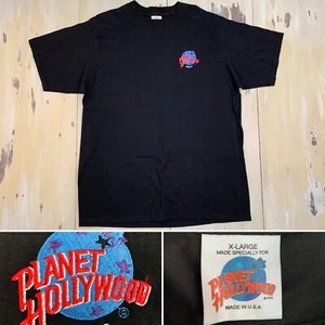 PLANET HOLLYWOOD MAUI - Vtg 1990s NEW DEADSTOCK Black Hawaii T-Shirt, Mens XL - Picture 1 of 8